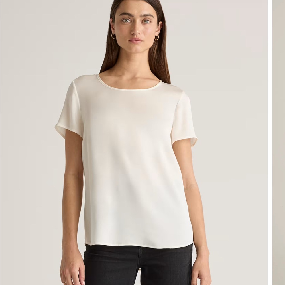 Quince Elegant White Short Sleeve Tee